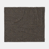 Bruin zwart grijs abstract fleece deken (Voorkant (Horizontaal))