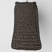 Bruin zwart grijs abstract golfheadcover (Draai 90)
