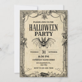 Bruin Zwart Kantoor Party Halloween Kaart