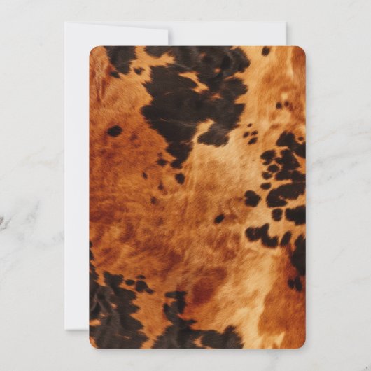 Bruin Zwart Koeienhuid Gouden Glitter 21e Verjaard Kaart (Achterkant)