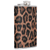 Bruin Zwart Luipaard Dierenprint Heupfles (Rechts)