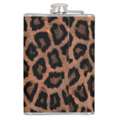 Bruin Zwart Luipaard Dierenprint Heupfles (Achterkant)