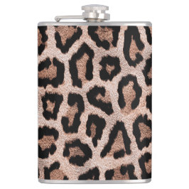 Bruin Zwart Luipaard Dierenprint Heupfles