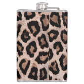 Bruin Zwart Luipaard Dierenprint Heupfles (Achterkant)