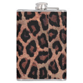 Bruin Zwart Luipaard Dierenprint Heupfles (Achterkant)