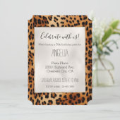 Bruin Zwart Luipaard Dierenprint Kaart (Staand voorkant)