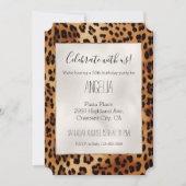 Bruin Zwart Luipaard Dierenprint Kaart (Voorkant)