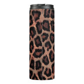 Bruin Zwart Luipaard Dierenprint Thermosbeker (Achterkant)