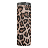 Bruin Zwart Luipaard Dierenprint Thermosbeker (Achterkant)