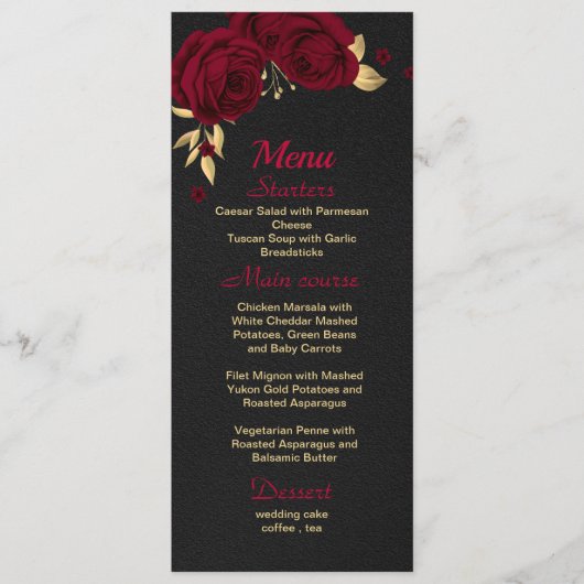 bruin zwart menu (Voorkant)