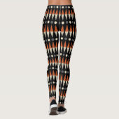 Bruin & zwart, middelbaar, modern patroon leggings (Achterkant)