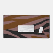 Bruin Zwart Neon Gestreepte  Bureaumat (Keyboard & Muis)