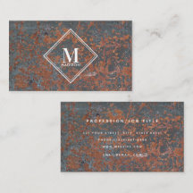 Bruin Zwart Rust Metallic Textuur Monogram Initiaa