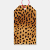 Bruin Zwart Safari Cheetah Leopard Dier Cadeaulabel (Achterkant)