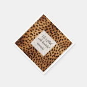 Bruin Zwart Safari Cheetah Leopard Dier Servet (Hoek)