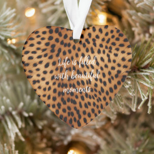 Bruin Zwart Safari Cheetah Leopard Ornament