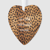 Bruin Zwart Safari Cheetah Leopard Ornament (voorkant)