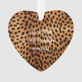 Bruin Zwart Safari Cheetah Leopard Ornament