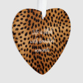 Bruin Zwart Safari Cheetah Leopard Ornament (voorkant)