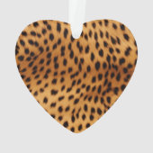 Bruin Zwart Safari Cheetah Leopard Ornament (achterkant)
