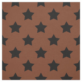 Bruin Zwart Sterren Patroon Decoratief Textiel Stof