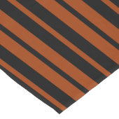 Bruin Zwart Verticaal Streepjespatroonontwerp Korte Tafelloper (Hoek)