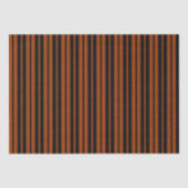 Bruin Zwart Verticaal Streepjespatroonontwerp Tissuepapier (Voorkant)