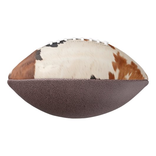 Bruin Zwart Wit Koeienhuid American Football (Gedraaid 270)