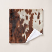 Bruin Zwart Wit Koeienhuid Bad Handdoek (Wasdoekje)