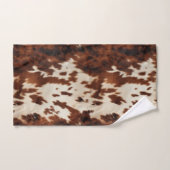 Bruin Zwart Wit Koeienhuid Bad Handdoek (Handdoek)
