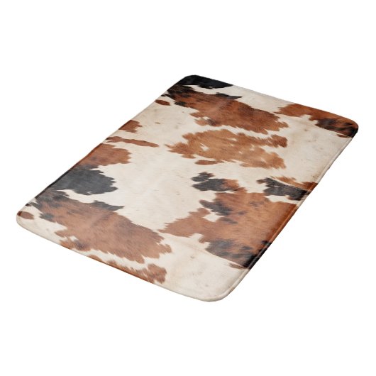 Bruin Zwart Wit Koeienhuid Badmat (Gekanteld)