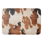 Bruin Zwart Wit Koeienhuid Badmat (Voorkant)