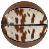 Bruin Zwart Wit Koeienhuid Basketbal (Voorkant)