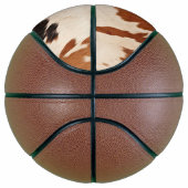 Bruin Zwart Wit Koeienhuid Basketbal (Rechts)