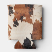 Bruin Zwart Wit Koeienhuid Blikjeskoeler (Achterkant)