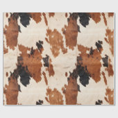 Bruin Zwart Wit Koeienhuid Cadeaupapier (Vlak)