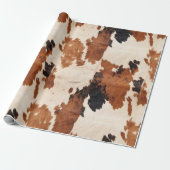 Bruin Zwart Wit Koeienhuid Cadeaupapier (Uitgerold)