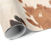 Bruin Zwart Wit Koeienhuid Cadeaupapier (Rol Hoek)