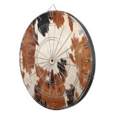 Bruin Zwart Wit Koeienhuid Dartbord (Voorkant Rechts)