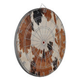 Bruin Zwart Wit Koeienhuid Dartbord (Voorkant Links)