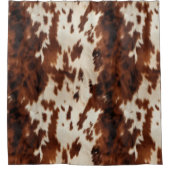 Bruin Zwart Wit Koeienhuid Douchegordijn (Voorkant)