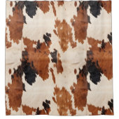 Bruin Zwart Wit Koeienhuid Douchegordijn (Voorkant)