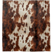 Bruin Zwart Wit Koeienhuid Douchegordijn (Voorkant)