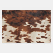 Bruin Zwart Wit Koeienhuid Inpakpapier Vel (Voorkant)