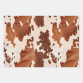 Bruin Zwart Wit Koeienhuid Inpakpapier Vel (Voorkant 2)
