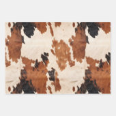 Bruin Zwart Wit Koeienhuid Inpakpapier Vel (Voorkant)