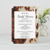 Bruin Zwart Wit Koeienhuid Kaart (Staand voorkant)