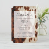 Bruin Zwart Wit Koeienhuid Kaart (Staand voorkant)