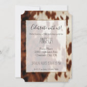 Bruin Zwart Wit Koeienhuid Kaart (Voorkant)