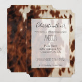 Bruin Zwart Wit Koeienhuid Kaart (Voorkant / Achterkant)